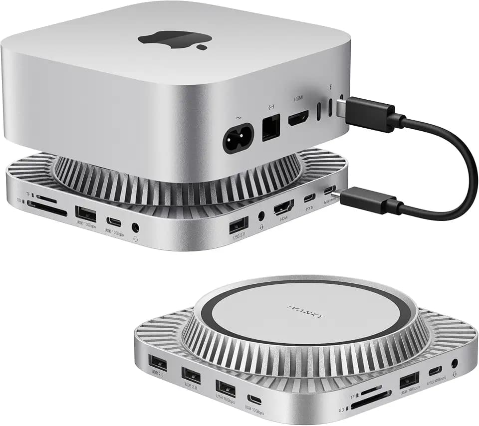 IVANKY Mac mini M6, M5 Pro, M4 Dock, 13-in-1, 10G USB A+USB C *2, SD/TF 4.0