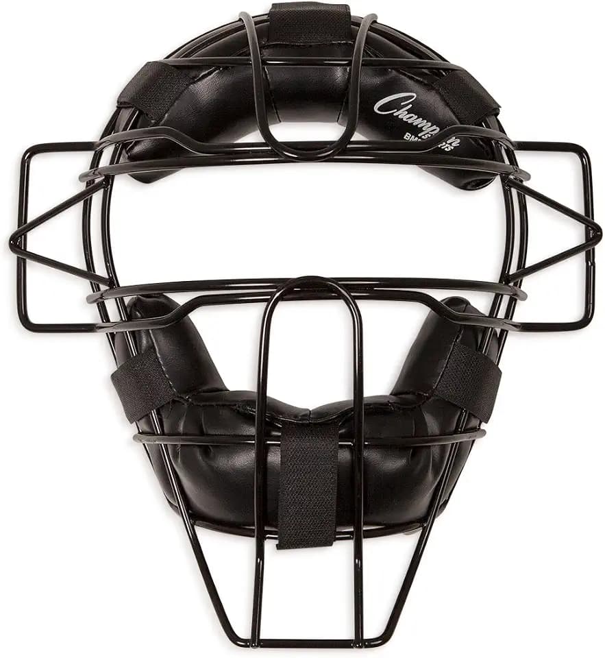 Champion Sports Umpire & Catcher’s Facemask – Adult & Youth Sizes - Pro Baseball Face Protection – Adjustable, Comfortable & Lightweight