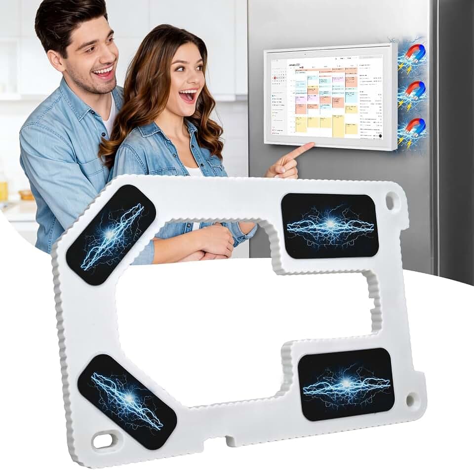 Magnetic Fridge Mount for 15" Skylight Calendar, 8 Strong Magnets 20-lb Scratch-Guard Silicone Pads Stand Compatible with Skylight Calendar 15 inch Accessories