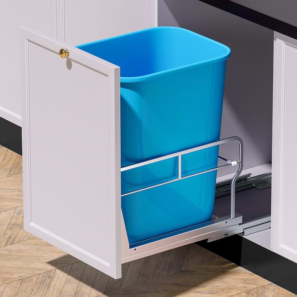 Insputer Pull Out Trash Can Cabinet with Soft-Close Slides