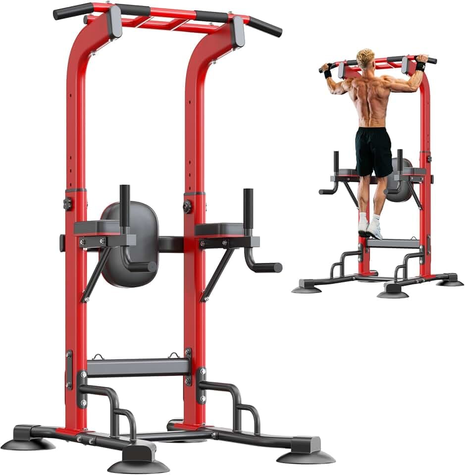 SogesHome Pull Up Bar and Dip Station Adjustable Home Gym Fitness Equipment