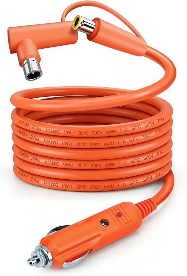 Anina Power Cord 14AWG 12V/24V, Heavy Duty Car Adapter to DC 8.0mm (DC7909/8020) 6.6FT/2M for Jackery Portable Power Station