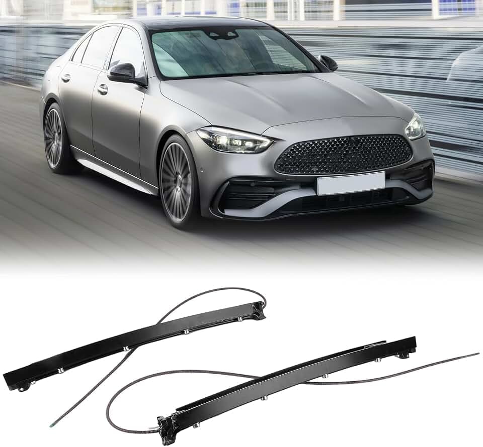 2 Pcs Sunroof Track Assembly Fit for 2015-2021 MD C-Class C300 Left+Right Panoramic Sunroof Sliding Tracks Repair Kit Replace OE A2057801100, A2057801200