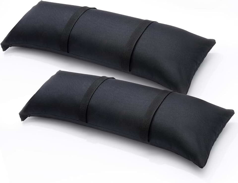 Sand Bags for Weight, 4 x 44 LBS Fillable Black SandBags