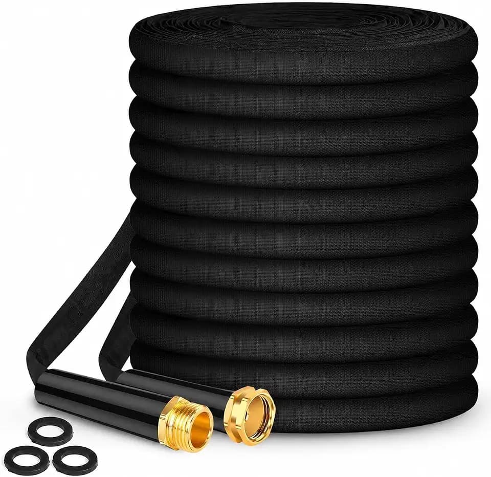 Garden Hose 50FT, Non-Expanding Water Hose with 3/4'' Standard Fittings