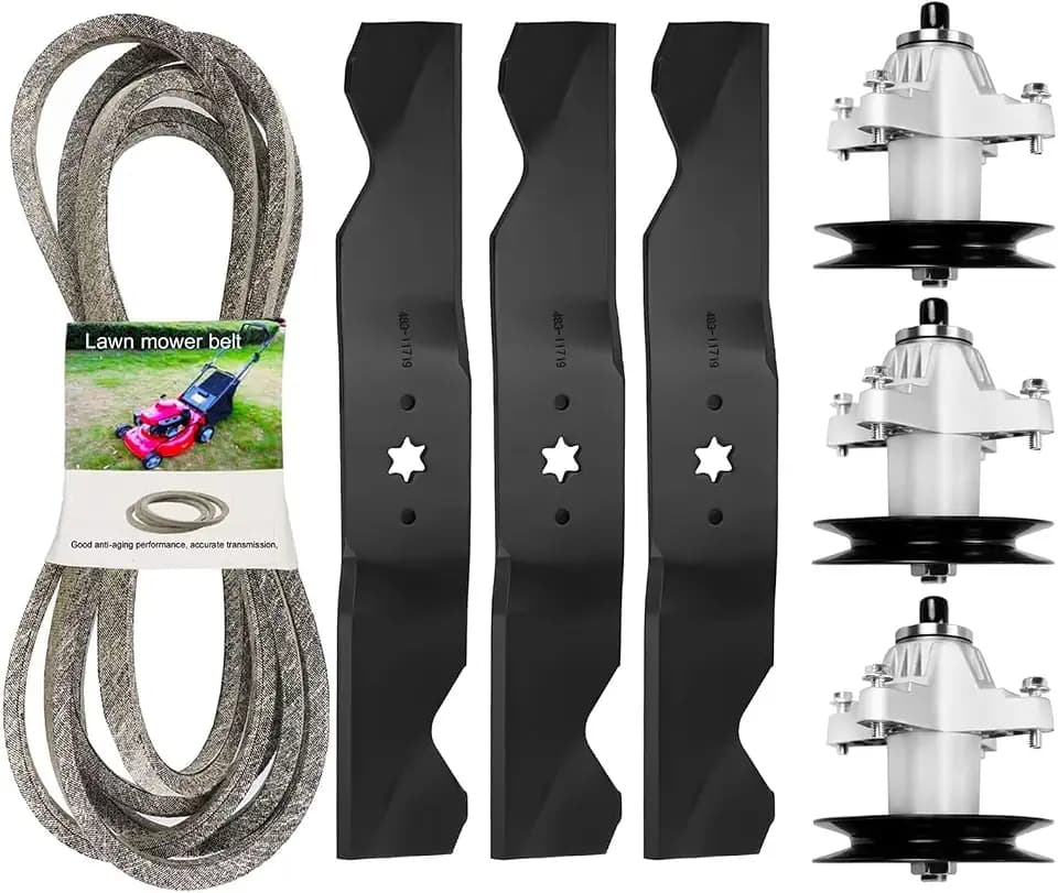 54 inch Deck Rebuild Kit 618-04126 918-04125 Spindle Assembly Fit for Cub Cadet SLTX1054 SLTX1054VT SLT1554 LGT1054(2012) Includes Spindle 618-04125 918-04126, Blade 742-0677, 5/8"x138" Belt 754-0642