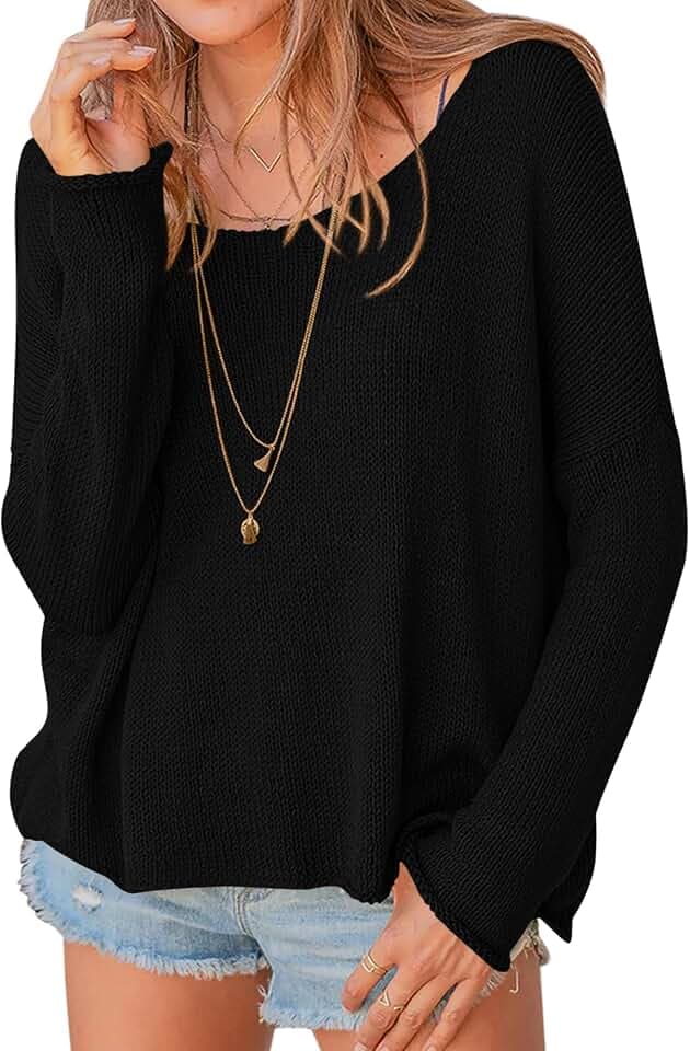 PRETTYGARDEN Women Long Sleeve Scoop Neck Oversized Sweaters