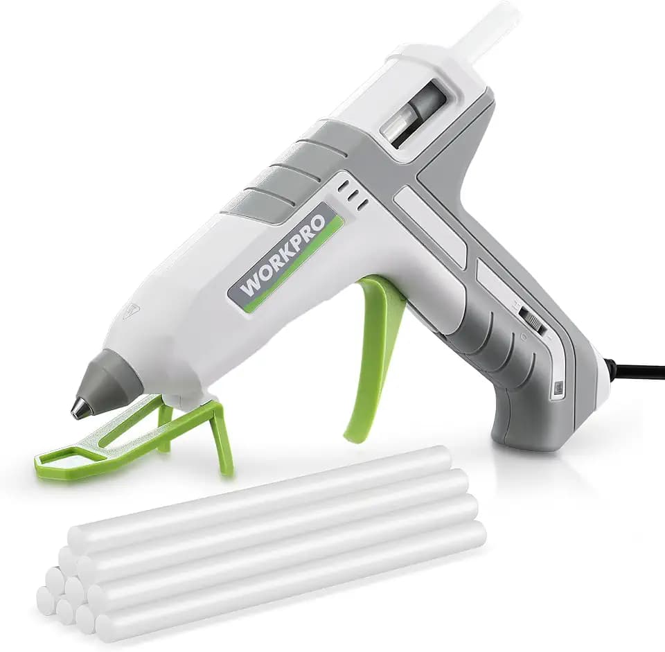 WORKPRO Heißklebepistole, 60/100 W, Grau & Weiß