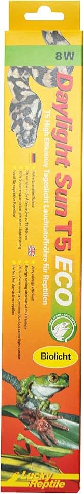 Lucky Reptile DS5E-8 Daylight Sun T5 Eco, 8 W, Tageslicht Leuchtstoffröhre High Efficiency, 300 x 16 mm (1er Pack)