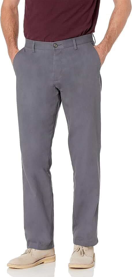 Amazon Essentials Herren Classic Fit Knitterfreie Flatfront-Chino Stoffhose