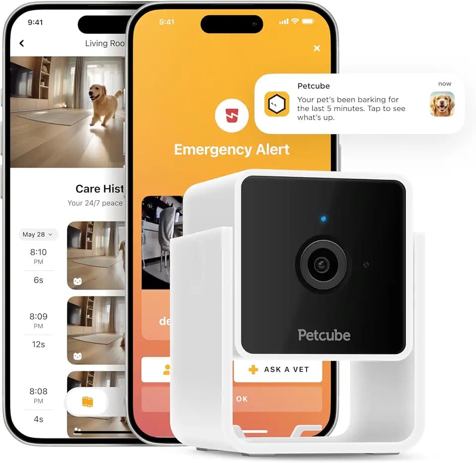 Petcube Cam – Indoor Wi-Fi Home Security Camera with App, 1080p HD