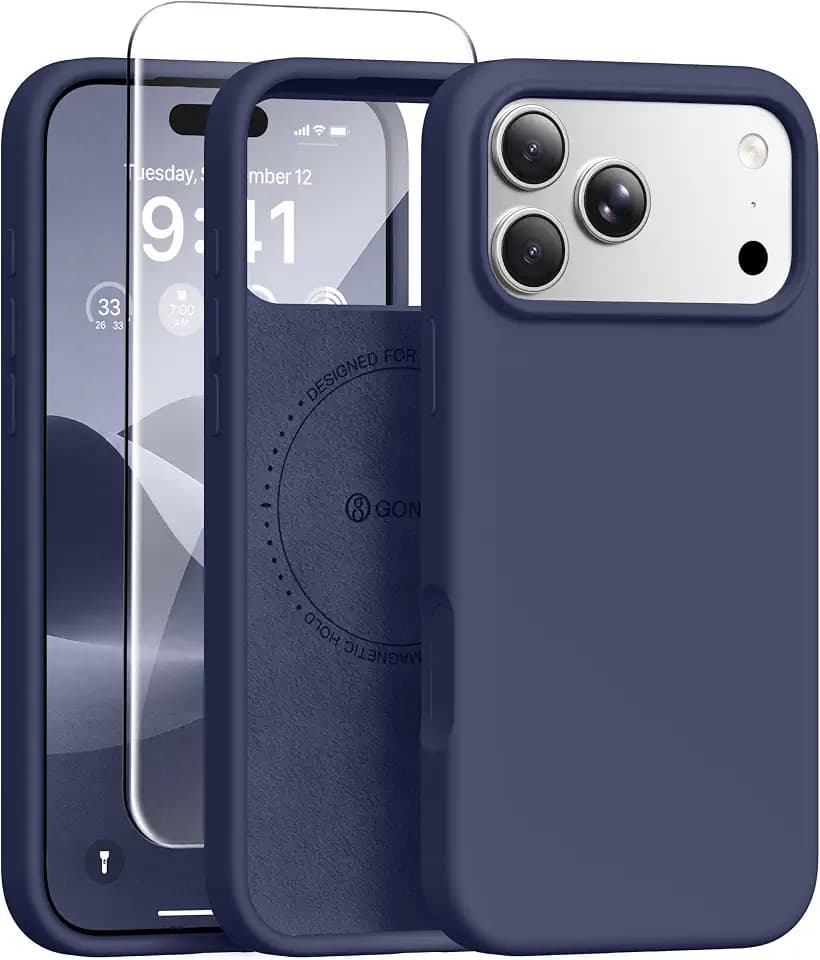 GONEZ for iPhone 18 Pro Case/iPhone 17 Pro Case, Navy Blue