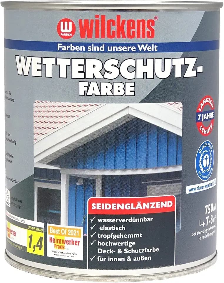 Wilckens Wetterschutzfarbe seidenglänzend, 750 ml, RAL 7016 Anthrazitgrau