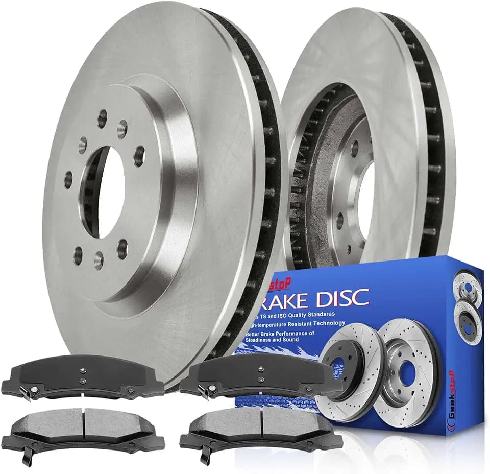 Front Brake Rotors and Pads Kit for 2006-2013 Chevrolet Impala, 2014-2016 Chevrolet Impala Limited, 2006-2007 Chevrolet Monte Carlo, 2006-2011 Buick Lucerne Front Disc Brake Rotors Ceramic Brake Pads