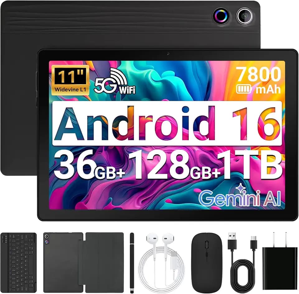 URAO Tablet,11" Android 16 Tablet Octa-core 36GB+128GB Gemini AI