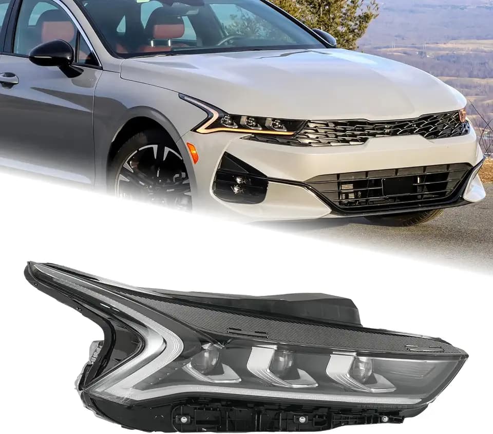 Duolctarms LED Headlight Headlamp Assembly Compatible for 2021 2022 2023 Kia K5 Gt Gt-Line Right Passenger Side 92102-L3100