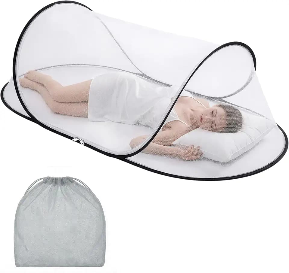 Moskitonetz, 200 x 80 x 56 cm Moskitonetz Reise, Faltbares Pop Up Moskitonetz Bett, Mückennetz Reise Campingzelt für Schlafzimmer Outdoor Camping, Bett, Reisen