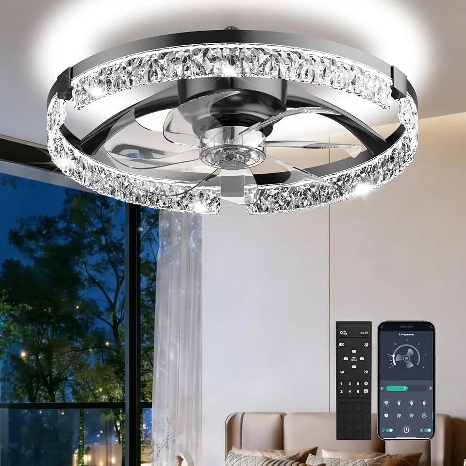 AIKVSXER Ceiling Fan with Lights and Remote, 20in Modern Ceiling Fans