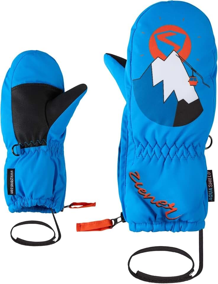 Ziener Kleinkind LEPRINT-Z Ski-Fäustling/Wintersport | wasserdicht, lustiges Motiv