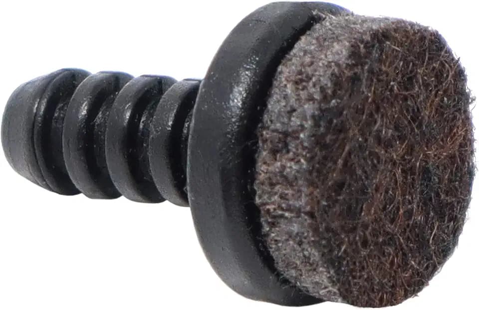 Adsamm® / 16 x Lamellenstopfen mit Filz/Schwarz/ø 5-6 mm/Rund/Möbelgleiter für Stahlrohrstühle/Endkappen für Rund-Rohre