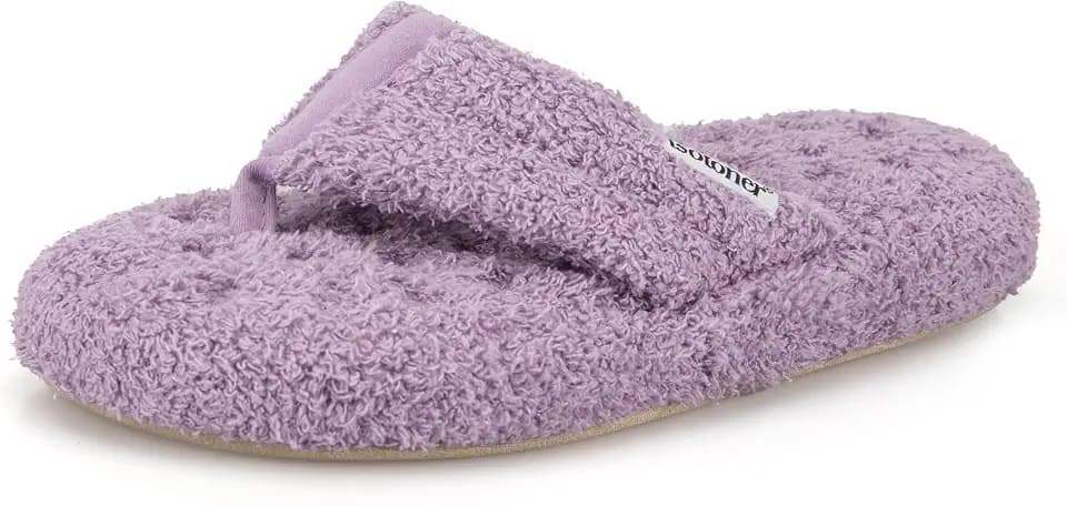 Isotoner Women's Indoor/Outdoor Plush Flip-Flop Slipper with Memory Foam Comfort