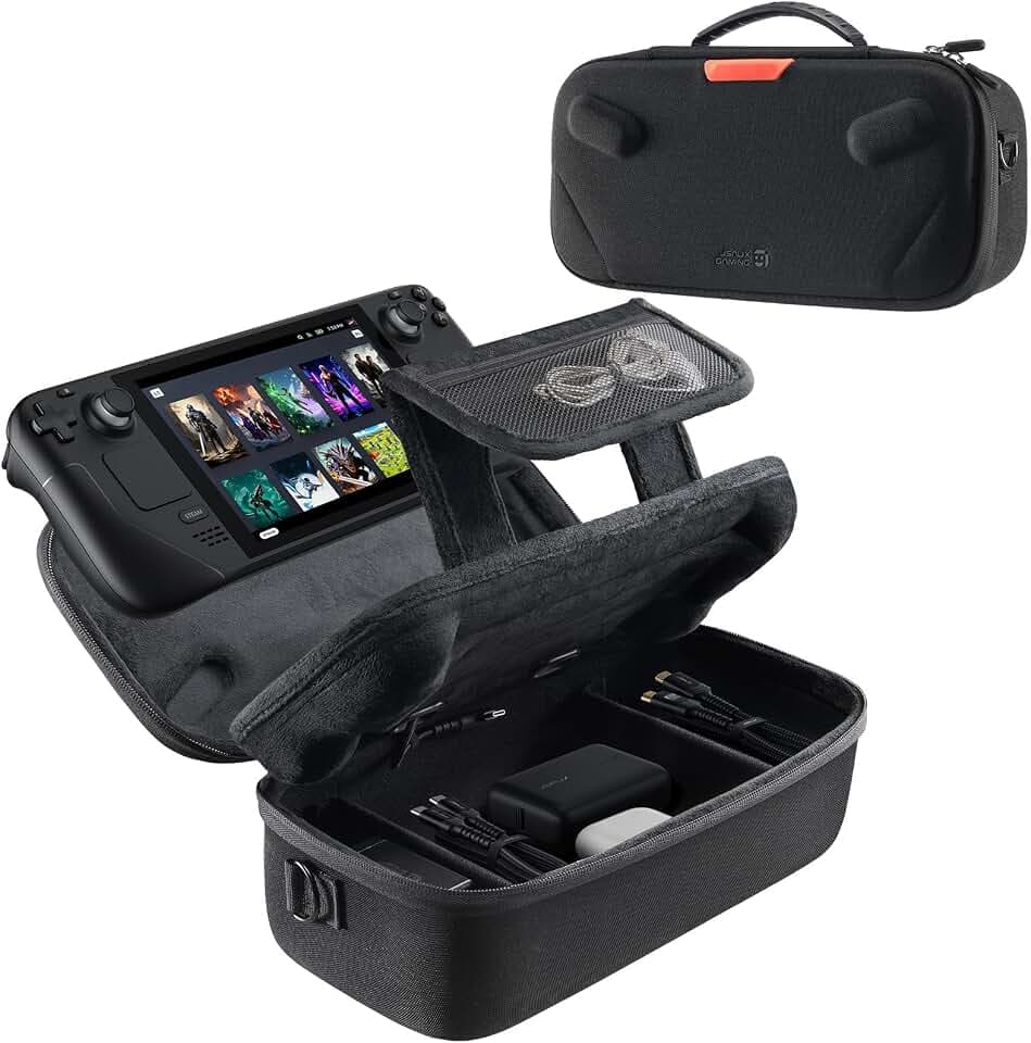 JSAUX Tasche für Steam Deck/Steam Deck OLED, Hartschalen-Reisetasche
