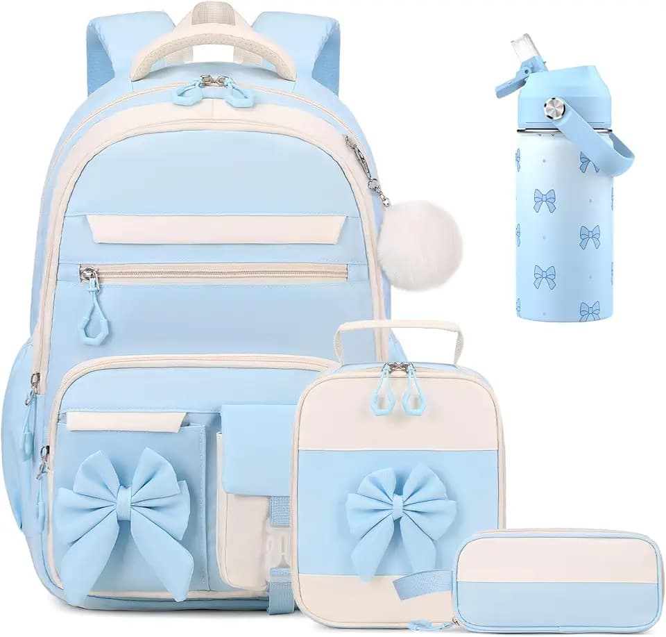 DIGOBAY Girls Backpack - Includes 14oz Insulated Water Bottle