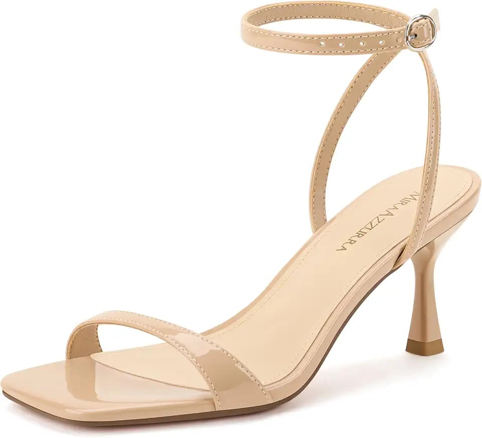 MIRAAZZURRA Strappy Kitten Heels for Women