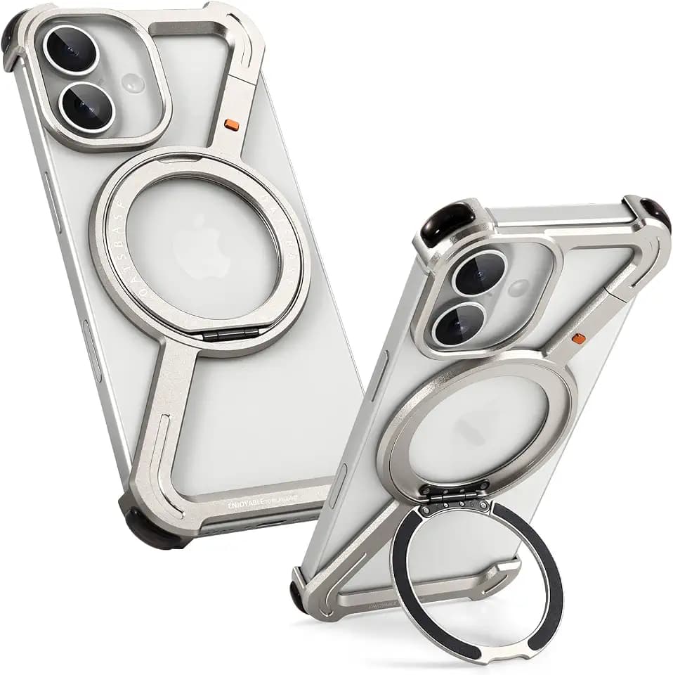 OATSBASF Minimalist Metal Phone Case for iPhone 17 Case
