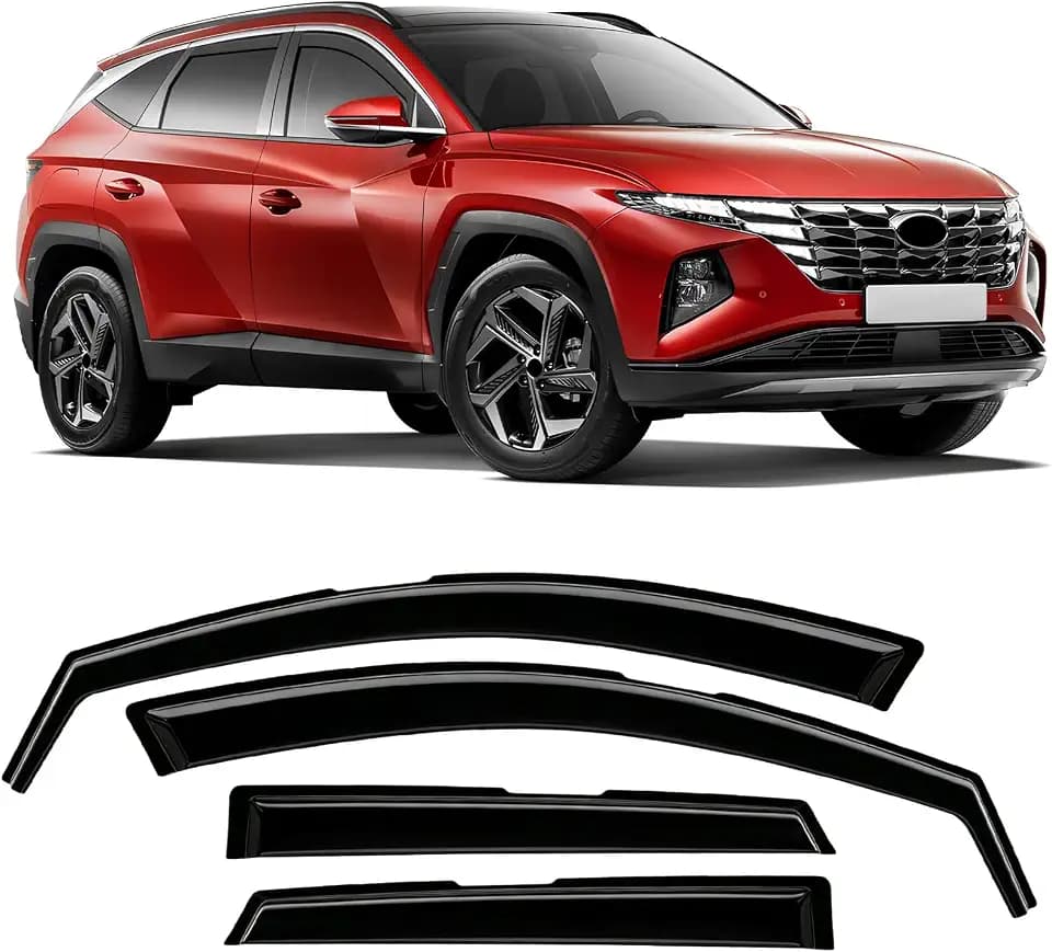 in-Channel Rain Guards Fit for Hyundai Tucson 2022 2023 2024 2025 2026 4PCS