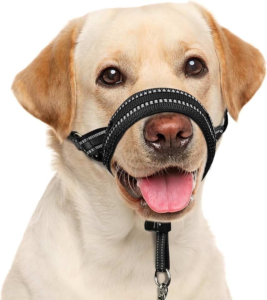 BARKLESS Soft Dog Head Collar, Patented Padded No Pull Training Head Halter