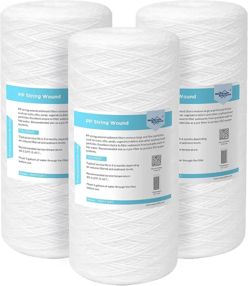 Membrane Solutions String Wound Whole House Water Filter Replacement