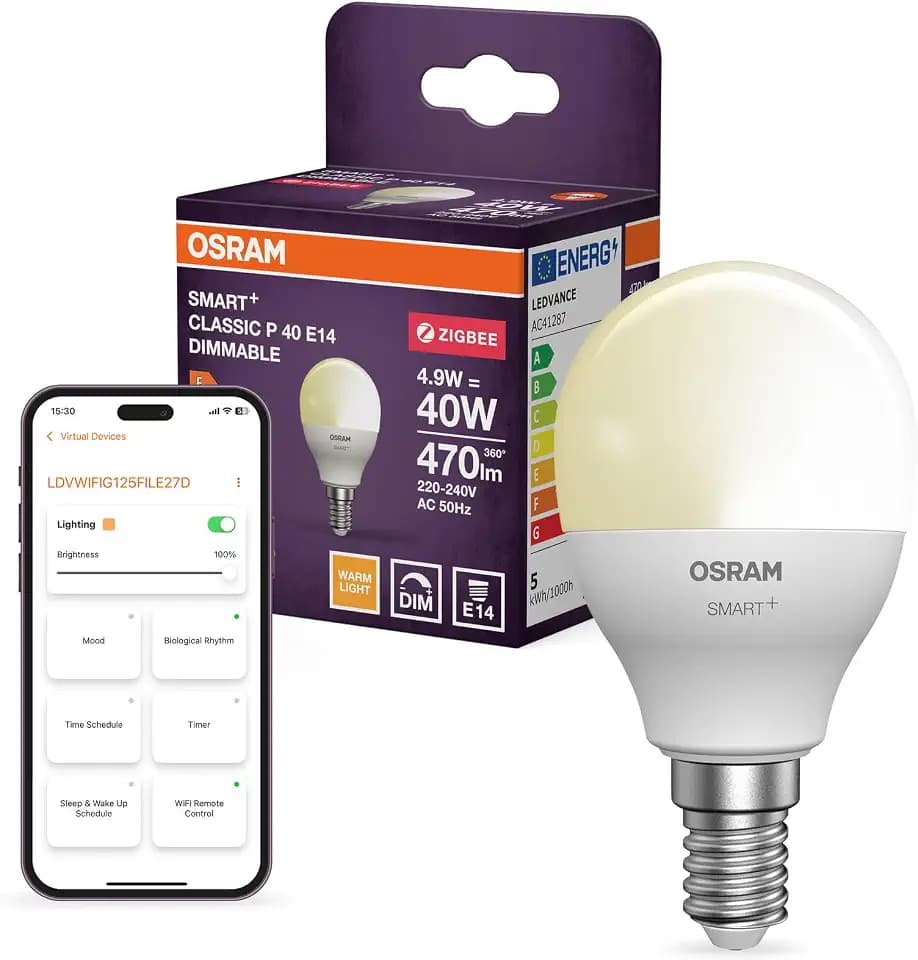 Osram SMART LED P40 Miniball E14 4.9W ZigBee dimmbar 2700K