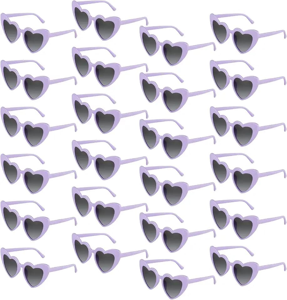 6/12/24/48 Brillen Herz-Sonnenbrillen Vintage-Herzform Brille Bachelorette Sonnenbrillen für Damen Hochzeitsfeier