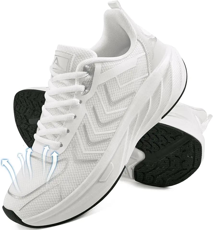 HARENCE Womens Sneakers Tennis Shoes: Comfortable Breathable Non Slip Casual Athletic Walking Shoes for Gym Workout