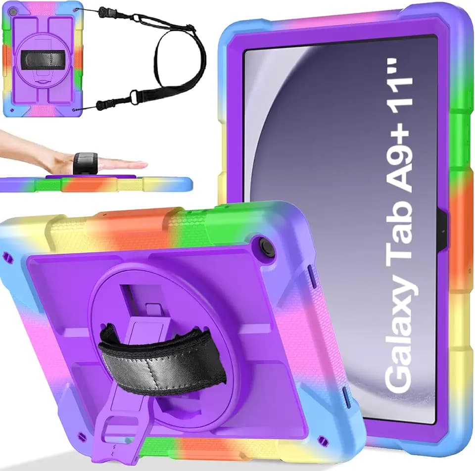 BMOUO for Samsung Galaxy Tab A9+/A9 Plus Case 11" 2023, Purple