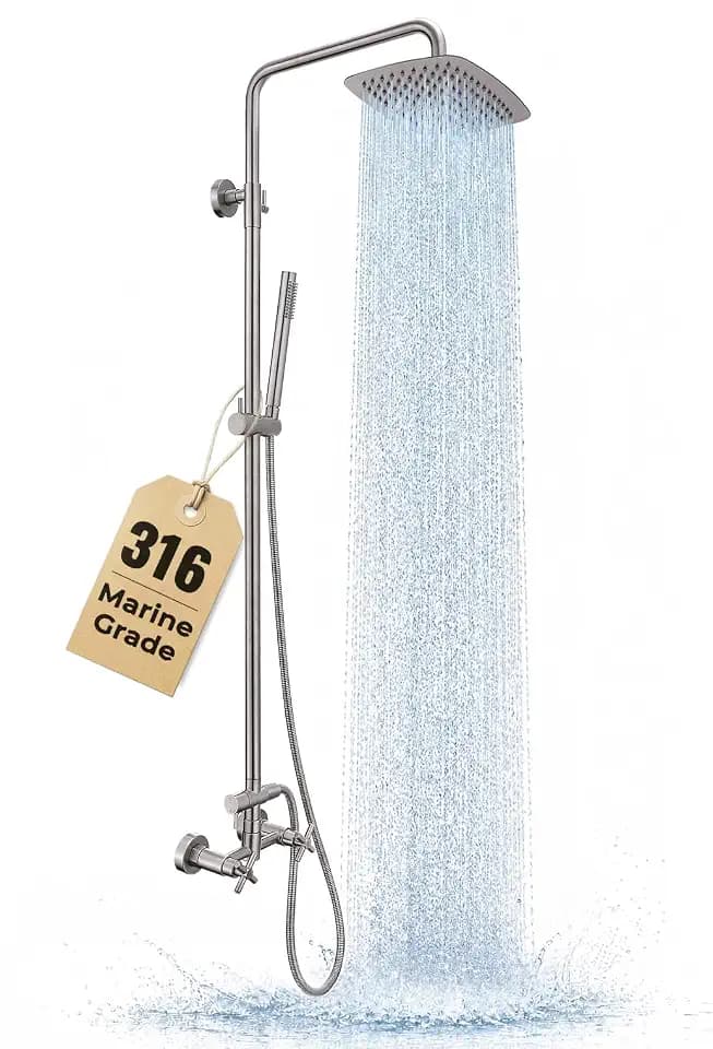 G‑Promise 316 Marine Grade Stainless Steel 10 Inches Outdoor Shower Kit