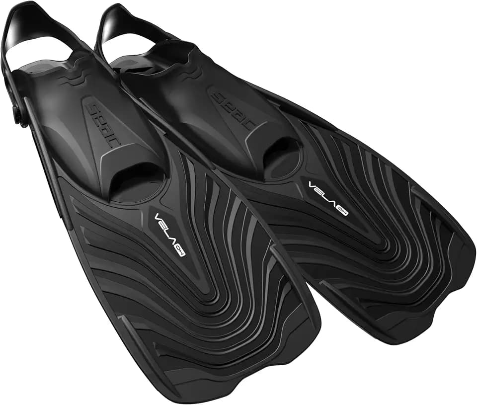 Seac Vela OH, Kurze Flossen zum Schnorcheln und Schwimmen im Schwimmbad mit verstellbarem Riemen