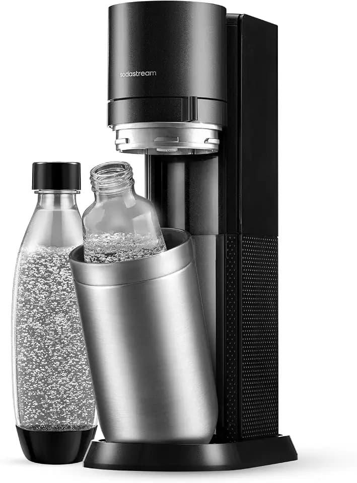SodaStream DUO Wassersprudler - 2x 1L Sprudlerflaschen, Grau
