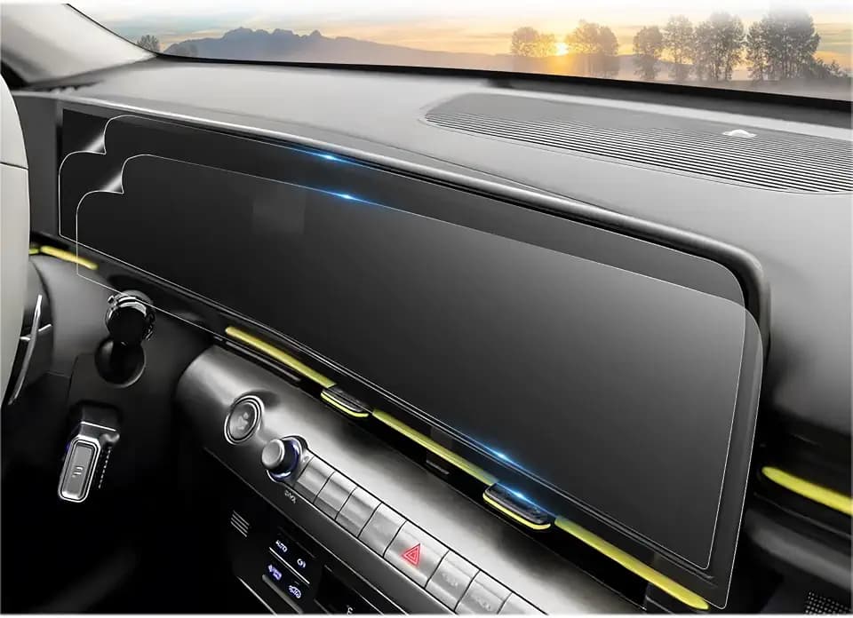 CDEFG 2Pcs for 2023-2025 2026 Hyundai Kona Screen Protectors, 12.3 Inch Touchscreen All-in-One, Kona (SE, SEL, N Line, Limited) Accessories Nano Film