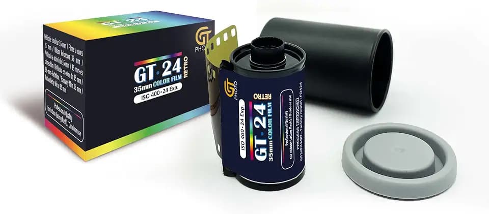 GT-24 Retro – Farbfilm 35 mm – ISO 400 – 24 Aufnahmen – Professioneller Farbnegativfilm (C-41-Verfahren)