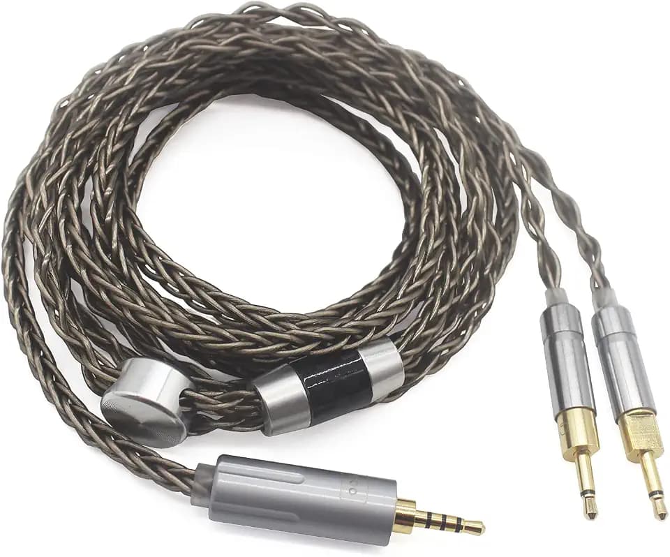 Youkamoo Balanced Replacement Upgrade Cable Compatible with Sennheiser HD700 HD 700 Headphones 2.5mm to 2.5mm Male Silver-Plated Braided 6ft/1.8m