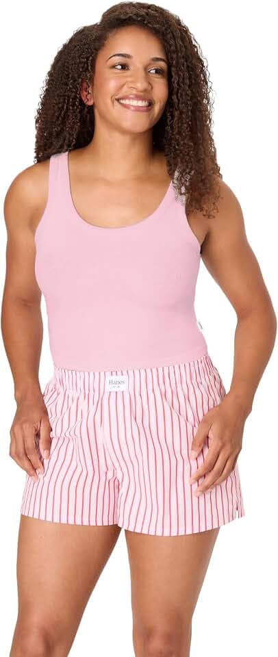 Hanes Women's Pajama Set - Originals Comfywear Tank & Boxers