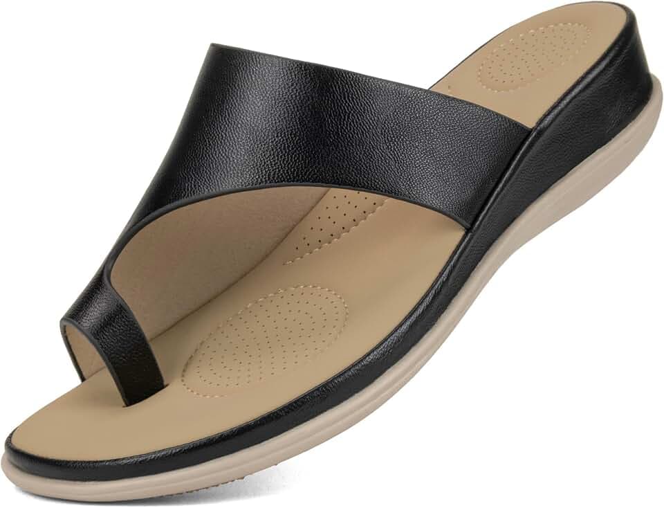 Women Pinch Toe Wedge Sandals Arch Support Slide Sandal