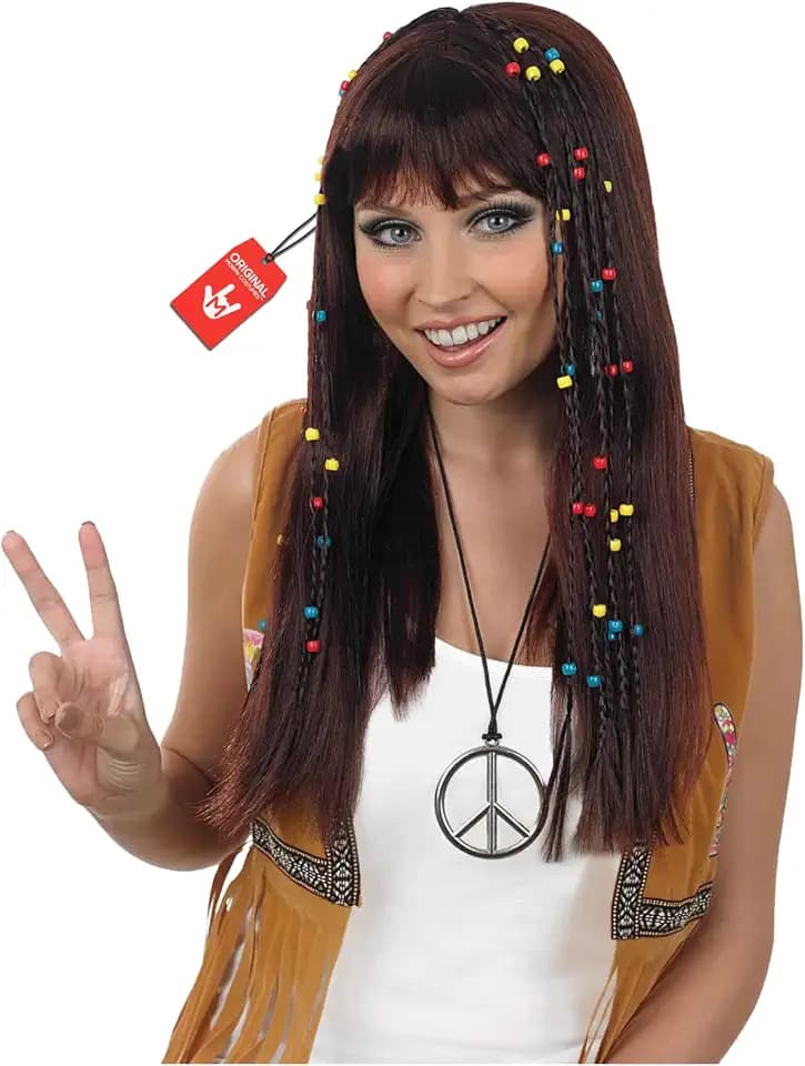 fun shack Brown Hippie Wig, Braided Style for Hippie Costume