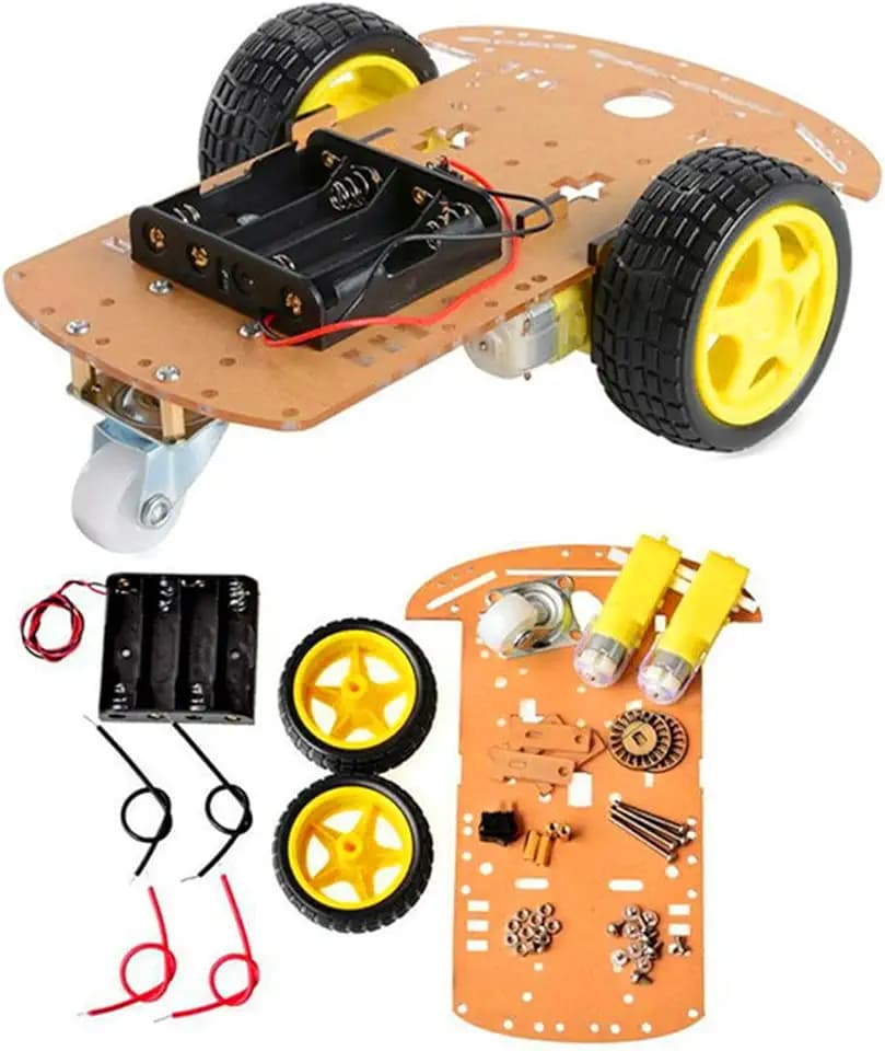 Motor Smart Car Chassis für Arduino- mit 2 Getriebemotor und Batteriebox (2WD)