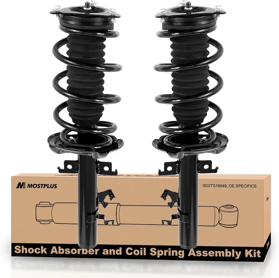 MOSTPLUS Front Complete Struts Assembly Compatible for 2014-2017 Nissan Rogue 2.5L 2017-2020 Rogue Sport 2.0L Struts Shocks Absorber w/Coil Spring 173075 173074