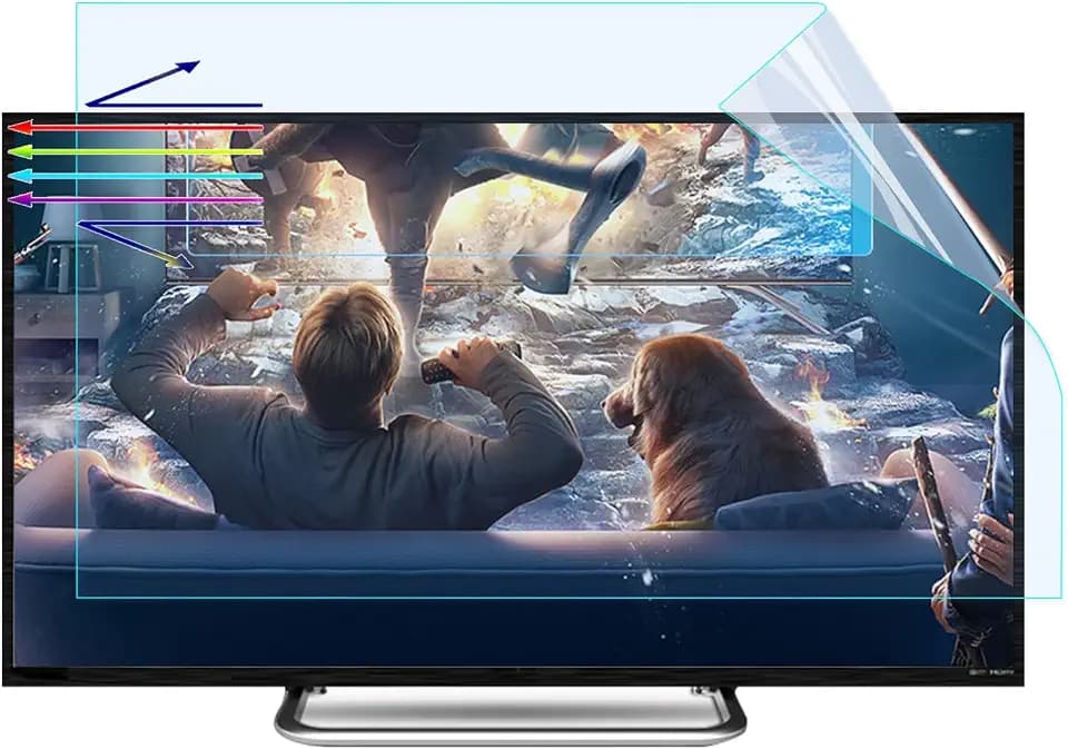 75 Inch Anti Glare TV Screen Film, TV Screen Protector Frosted Anti Glare Blue Light Dustproof Scratch Filter Film, New Protect Your Eyes, Reduce Eye Fatigue, 75Inch (1645 * 930mm)