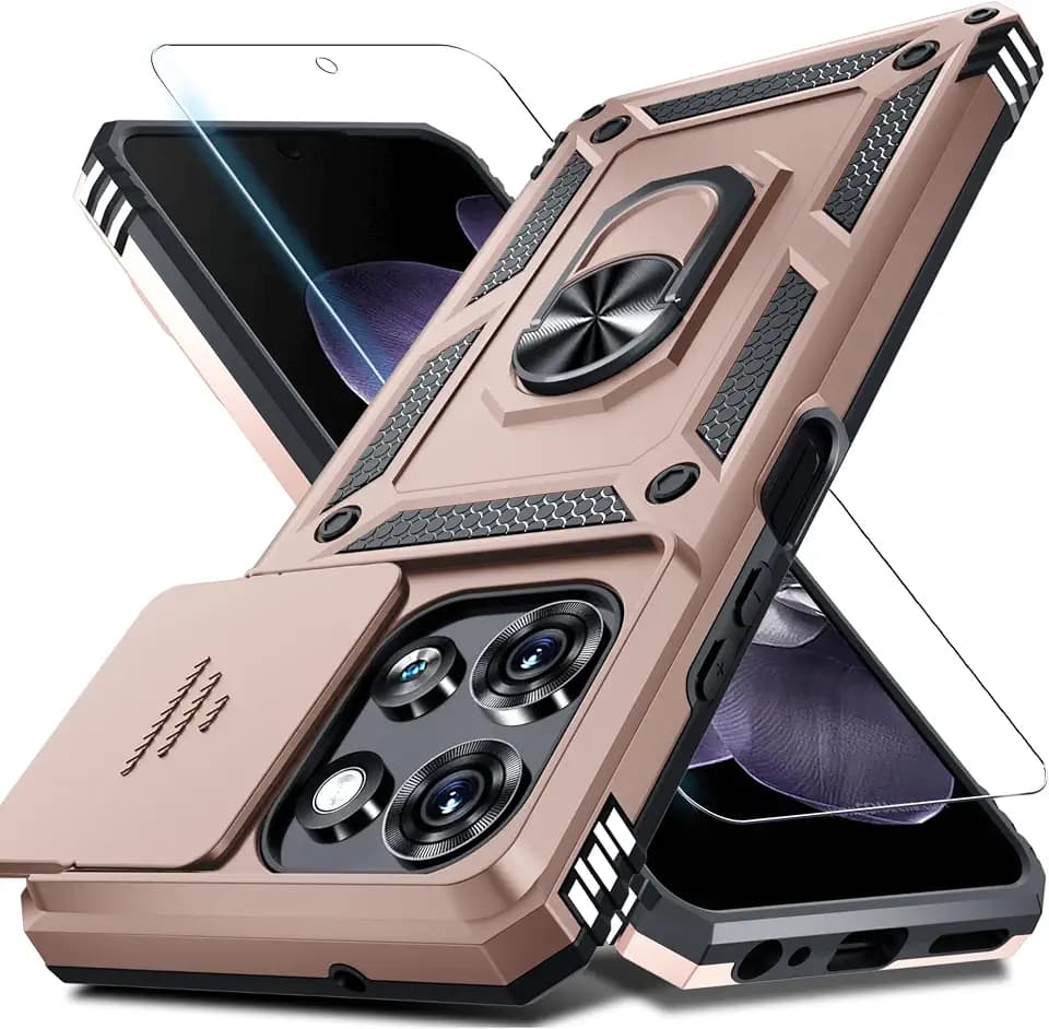 for Moto G 2026/2025 Case,Moto G Play 2026 Case Built in Slide Camera Cover