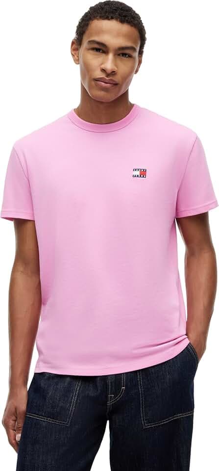 Tommy Jeans Herren TJM Reg Badge Tee EXT Dm0dm20322 S/S T-Shirt (1er Pack)